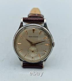 Vintage Jaeger-lecoultre Silver Dial Sub Second Manual Wind Man's Watch/j075