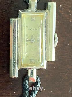 Vintage Ladies Art Deco Le Coultre Asymmetical Wrist Watch, Keeping Tim, 490/bw