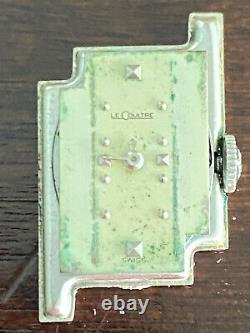 Vintage Ladies Art Deco Le Coultre Asymmetical Wrist Watch, Keeping Tim, 490/bw