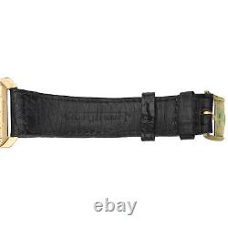 Vintage LeCoultre 10k Gold Filled Fancy Shape Black Dial Manual Wind Wrist Watch