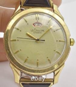 Vintage LeCoultre 14k GF RUNNING Power Winding indicator Reserve WristWatch AUTO