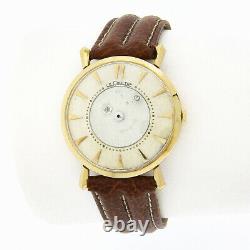 Vintage LeCoultre 182 Mystery Dial 14k Gold Mechanical 32.3mm Wrist Watch 480/CW
