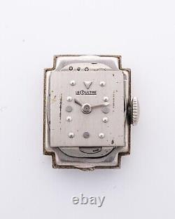 Vintage LeCoultre 18k White Gold Watch withOriginal Box! 14k band! 50' s Era