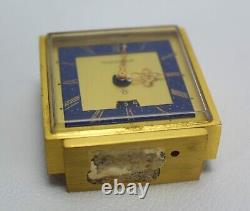 Vintage LeCoultre Desk Clock Alarm Lapis 8 Day