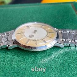 Vintage LeCoultre Galaxy 14K Solid White Gold Diamond Mystery Dial Wristwatch