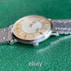 Vintage LeCoultre Galaxy 14K Solid White Gold Diamond Mystery Dial Wristwatch