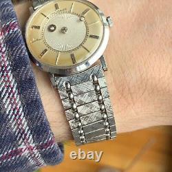 Vintage LeCoultre Galaxy 14K Solid White Gold Diamond Mystery Dial Wristwatch