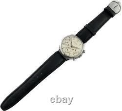 Vintage LeCoultre Men's Chronograph Wristwatch Valjoux 72 Swiss Stainless Steel
