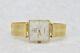 Vintage Lecoultre Ref. 635-691 14k Solid Gold Square Watch 28 X 28 Mm