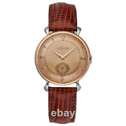 Vintage LeCoultre Steel/Rose Gold 32 mm Copper Dial Manual Wind Wrist Watch