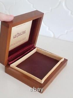 Vintage LeCoultre Wood Watch Presentation Box 5th Ave New York Satin & Velvet