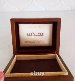 Vintage LeCoultre Wood Watch Presentation Box 5th Ave New York Satin & Velvet