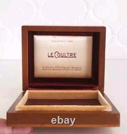 Vintage LeCoultre Wood Watch Presentation Box 5th Ave New York Satin & Velvet