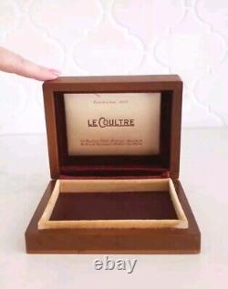 Vintage LeCoultre Wood Watch Presentation Box 5th Ave New York Satin & Velvet