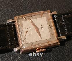 Vintage Le Coultre Two tone 14k Rose Gold and Steel Men's Wristwatch