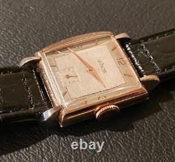 Vintage Le Coultre Two tone 14k Rose Gold and Steel Men's Wristwatch