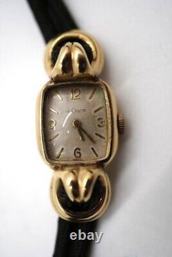 Vintage Lecoultre Ladies Watch. 14k Yellow Gold. Manual Wind