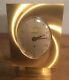 Vintage New Jaeger Lecoultre 8-day Alarm Clock Gilded Rectangle Oval Dial Gold