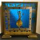 Vintage Rare Jaeger Lecoultre Square Blue Astrological Desk Clock Very Good Cond