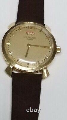 Vintage Solid 14 K Gold Le Coultre Man's Automatic Watch With Power Reserve