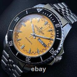 Vintage Swiss Jaeger LeCoultre Club Automatic Day Date Men's Wrist Watch FL06