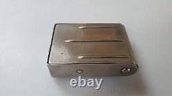 Vintage Swiss Jaeger Lecoultre Manual Wind Folding Steel Travel Desk Alarm Clock