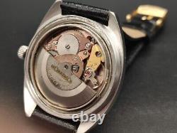 Vintage Swiss jaeger le coultre Automatic Date Men's Wrist Watch-orange dial