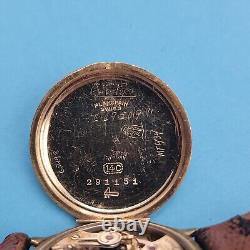 Vintage lecoultre 1940s Men's watch 14K Gold Case Excellent Running Condition