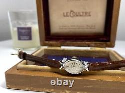 Vintage lecoultre swiss made ladies wristwatch with box & paper