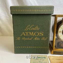 Vtg LeCoultre ATMOS 526-5 Swiss Perpetual Motion CLOCK & Box/Case Read Descrip