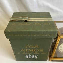 Vtg LeCoultre ATMOS 526-5 Swiss Perpetual Motion CLOCK & Box/Case Read Descrip