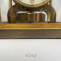 Vtg LeCoultre ATMOS 526-5 Swiss Perpetual Motion CLOCK & Box/Case Read Descrip