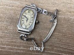Vtg Lecoultre Art Deco Ladies Wristwatch Blancpain Pioneer Case