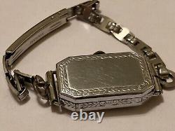 Vtg Lecoultre Art Deco Ladies Wristwatch Blancpain Pioneer Case