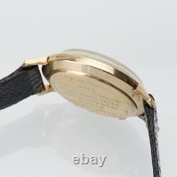 1955 Ford Lecoultre Memovox Vintage Hommes Wrist Alarm 10k Gold Rempli 34mm Runs
