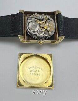 Cadran de date mystérieux en or massif 14K LeCoultre de collection, rare et vintage.