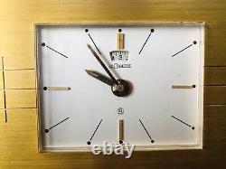 Horloge de bureau à alarme vintage Jaeger LeCoultre 8 jours