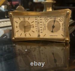 Horloge de bureau vintage Jaeger LeCoultre Alarme/Baromètre suisse