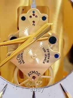 Horloge de table Tuxedo Jaeger LeCoultre Atmos des années 1950, calibre 522