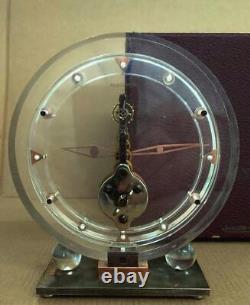 Horloge vintage Jaeger-LeCoultre à remontage manuel 8 jours style Art Déco de 1960