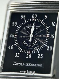 Jaeger LeCoultre Reverso Memory Acier Inoxydable Noir 23x39mm Remontage Manuel Homme