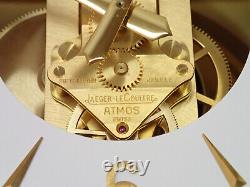 Jaeger LeCoultre Vintage Atmos Swiss Clock 528-6 Projet d'article de collection du domaine de la fin des années 1970