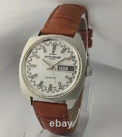 Jaeger Le Coultre Club Cadran Blanc Automatique Jour Date Homme Wrist Watch Refurbished