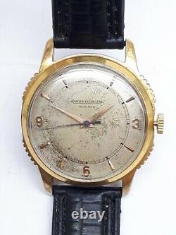 MONTRE-BRACELET AUTOMATIQUE VINTAGE JAEGER LeCOULTRE BUMPER CAL 476 POUR HOMME, SUISSE, RARE