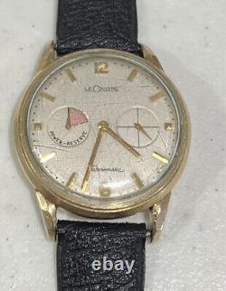 Montre LeCoultre Futurematic en or 10K rempli, vintage pour hommes en état de marche