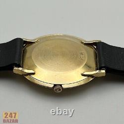 Montre Vintage Jaeger LeCoultre en or jaune massif 14 carats à remontage manuel de 33 mm, fonctionne