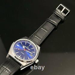 Montre ancienne Jaeger-LeCoultre Chrono bleu suisse vintage