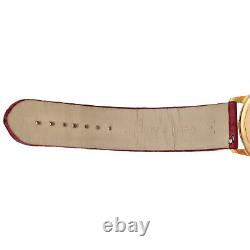 Montre-bracelet automatique en cuir rouge de 35 mm en or rose 18 carats Jaeger-LeCoultre vintage