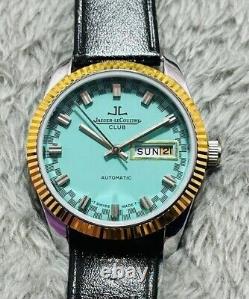 Montre-bracelet automatique pour hommes Vintage JaJager Lecoultre Club avec jour et date, cadran neuf