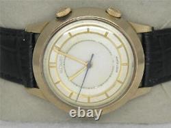 Montre-bracelet manuelle alarme Memovox en or 10 carats Le Coultre 35mm vintage, en marche